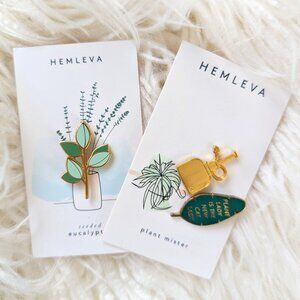 3 Hemleva plant pins - Plant lady is the new cat lady, eucalyptus, plant mister